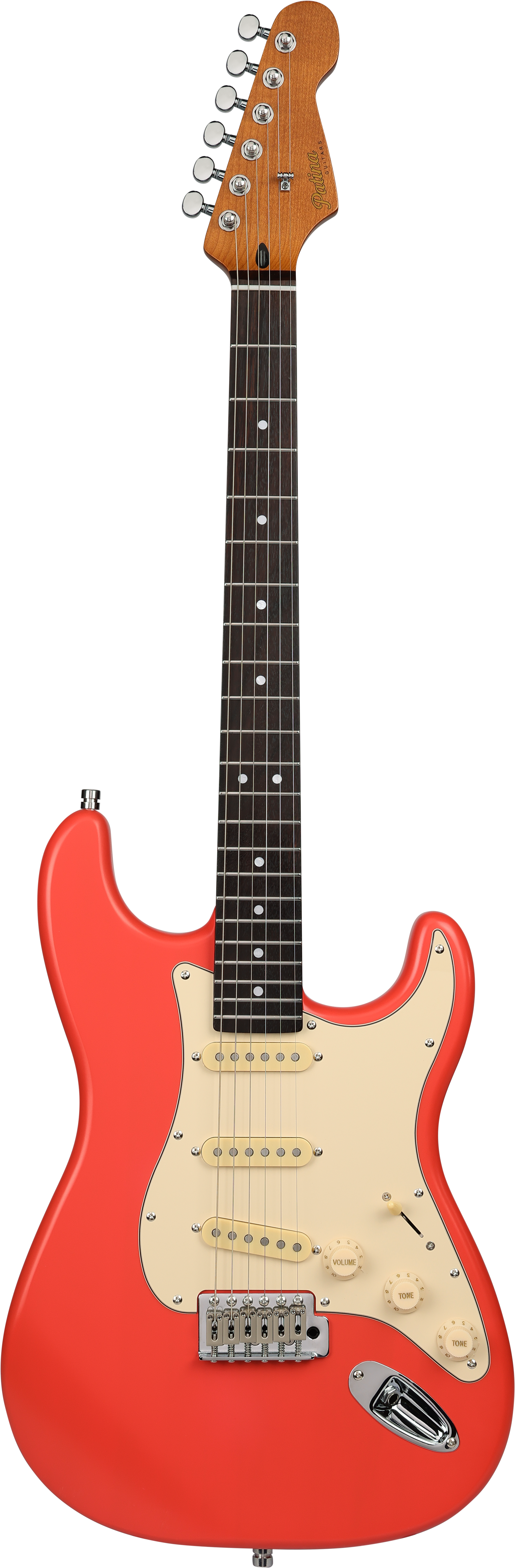 PS-3 Fiesta Red SSS ST-Style E-Gitarre